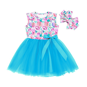 SQ-082-YXX <span class=keywords><strong>Royal</strong></span> <span class=keywords><strong>Blue</strong></span> Lace neonate Tutu Dress Toddler abiti senza maniche Infant Tulle <span class=keywords><strong>Sundress</strong></span> - Product Image 3