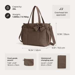 Bolsa de Viaje Elegante para Bebé, Bolso Tote Diario para Mamá con Compartimento para Laptop, Bolso de Mano Portátil para Mujer, Bolsa de Pañales para Viaje - Product Image 2
