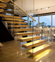 Rampe en verre sans cadre PRIMA avec poteaux de fixation en acier inoxydable, garde-corps de sécurité moderne pour balcon et terrasse, taille personnalisée