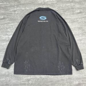 เสื้อยืดดีไซน์เนอร์วินเทจปักลาย แขนยาวทรงหลวม ผ้าฝ้ายฟอกสี ทรงโอเวอร์ไซส์ ผ้าหนา - Product Image 3