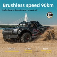 Hengqi HK1205 Voiture RC professionnelle sans balais à quatre roues motrices, haute vitesse, tout-terrain, modèle de course désertique 1:12 en résine