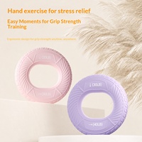 Anneau de préhension en gel de silicone anti-stress, exercice pour les doigts, porte-clés, pendentif de sac à dos, bande de résistance pour fitness et escalade