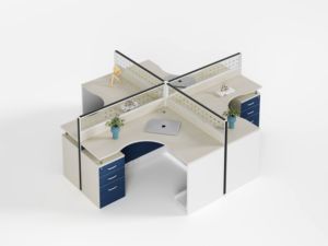 Современный модульный офисный стол <span class=keywords><strong>L</strong></span>-образной формы, рабочие места для персонала, офисный стол для сотрудников - Product Image 1