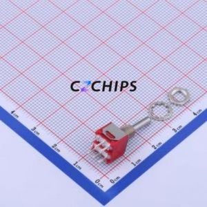 2MD3T1B1M2QES-5 Toggle Switch Through hole Component (THT) Switch Double Pole Double Throw 300000 Cylindrical Knob PC Pin - Product Image 2