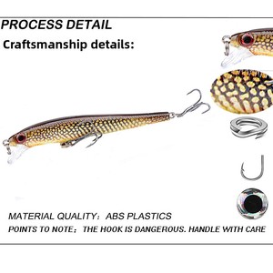 <span class=keywords><strong>Mino</strong></span> Floating Crankbait 9.7cm/6.5g con Perline Sonore Verniciate UV, Esca Dura per la Pesca al Bass, Esca a Forma di Pesce Realistica - Vendita all'Ingrosso Diretta dalla Fabbrica - Product Image 2
