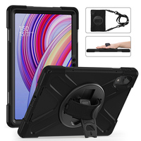 Funda de tableta a prueba de golpes de cuerpo completo para niños con soporte giratorio de correa de mano para Xiaomi Redmi Pad Pro de 12,1 pulgadas