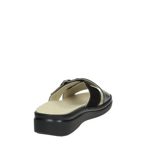 Leggero e comodo pantofole Mzk65-d nero Open Toe Design per l'estate invernale all'aperto per uso esterno fodera in vera pelle in gomma - Product Image 3