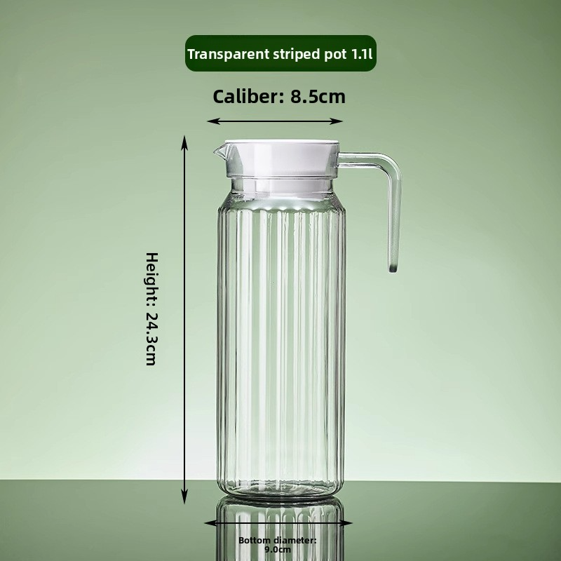 transparent color-Striped teapot 1.1L