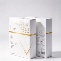 Boîtes d'emballage pliantes en papier avec logo personnalisé, cartons gaufrés à l'or pour cosmétiques, cadeaux et artisanat de détail