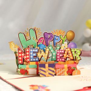 Carte de vœux 3D pop-up pour le Nouvel An avec les <span class=keywords><strong>meilleurs</strong></span> vœux - Product Image 3
