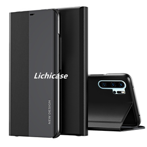 Lichicase Business Cuir Côté Galvanoplastie Placage <span class=keywords><strong>De</strong></span> <span class=keywords><strong>Protection</strong></span> Téléphone Portable Couvre Pour <span class=keywords><strong>Huawei</strong></span> <span class=keywords><strong>P30</strong></span> Pro Stand Case - Product Image 1