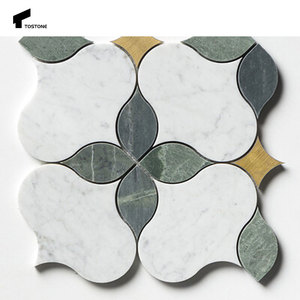 Tostone popolare naturale bianco lucido <span class=keywords><strong>marmo</strong></span> irregolare mattonelle di mosaico <span class=keywords><strong>per</strong></span> il moderno bagno all'ingrosso <span class=keywords><strong>cucina</strong></span> parete Design del pavimento - Product Image 2