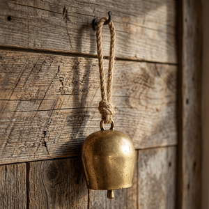 Campana de Metal Rústica para Colgar en la Pared, Decoración Navideña para Exteriores, Estilo Vintage de Granja - Product Image 1
