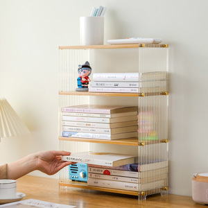 Étagère de bureau multifonctionnelle à plusieurs niveaux, organisateur de bureau avec étagères réglables, type rectangulaire - Product Image 1