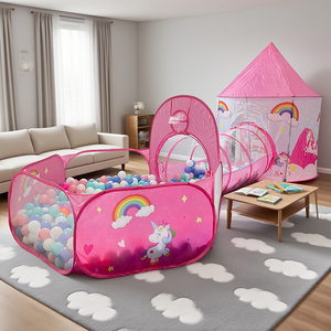Nuevo Juego <span class=keywords><strong>de</strong></span> Tres Piezas <span class=keywords><strong>de</strong></span> Unicornio Rosa con Arcoíris, Castillo <span class=keywords><strong>de</strong></span> Cuento <span class=keywords><strong>de</strong></span> <span class=keywords><strong>Hadas</strong></span>, Casa <span class=keywords><strong>de</strong></span> Juegos, Túnel <span class=keywords><strong>de</strong></span> Arrastre y Piscina <span class=keywords><strong>de</strong></span> Pelotas para Niños Pequeños - Product Image 6