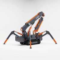 Grue araignée compacte certifiée P-503, 1,5T-8T, petite grue sur chenilles, moteur Honda, chenilles en caoutchouc, flèche télescopique, hauteur de levage 16,8 m