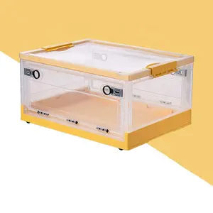 Anjuny Faltbarer Kunststoff-Vorrats behälter Faltbarer Organizer-Behälter Faltbare Aufbewahrung sbox mit Deckel