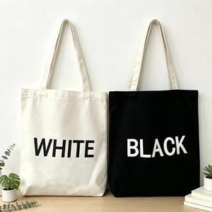 Sac fourre-tout en toile de coton biologique, grand format, pliable, réutilisable, écologique, avec poche, 12 oz, personnalisable avec logo imprimé, prix abordable - Product Image 5