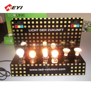 Tùy chỉnh màu sắc in ấn LED chiếu sáng bóng đèn Acrylic Hộp hiển thị E27 E14 Acrylic Bóng đèn Tester - Product Image 2