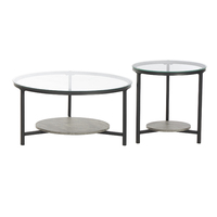 Petite table basse en verre trempé MDF, table d'appoint vintage, table basse moderne, tables à café et à thé les moins chères