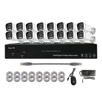 Sistem Kamera Keamanan Rumah CCTV 16 Kanal Resolusi Tinggi 2K 4MP DIY Terlaris dengan Kit NVR PoE