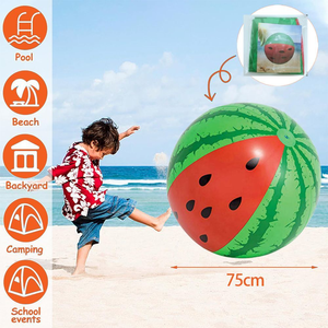 Pallone Gonfiabile Gigante in PVC a Forma di Anguria, 29 Pollici, Palla da Spiaggia Resistente, Giocattolo da Giardino per Bambini e Adulti, Intrattenimento Estivo all'Aperto - Product Image 2