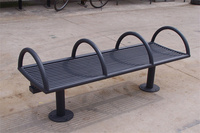 Banc d'extérieur en acier pour arrêt de bus Mobilier extérieur pour parc de rue Banc en métal pour le jardin public Banc pour l'école