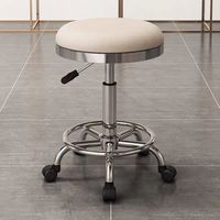 Tabouret de Salon Inclinable à Hauteur Réglable, Chaise de Pédicure Moderne de Luxe en Cuir Synthétique, Rotation à 360 Degrés, Idéal pour l'École et l'Extérieur