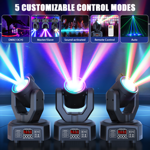 Mini Luz de Discoteca de 30W con Efecto 4 en 1 de Haz de Luz, Láser y Estroboscópico para Escenario, Control DMX y Activación por Sonido para DJ, Bar y <span class=keywords><strong>Navidad</strong></span> - Product Image 5