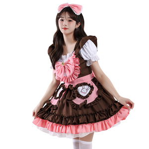 Conjunto de Disfraz de Anime Lolita de Conejita Linda, Vestido Marrón y Negro, Tallas S a 3XL, Disfraz de Cosplay para Mujer, Primavera 2025 - Product Image 4