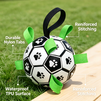 Ballon de football pour chien en TPU 19cm 15cm, motif patte, étanche, interactif, pour l'entraînement des Corgi, Border Collie, Labrador, vente en gros OEM