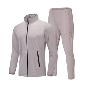 Conjunto Deportivo LAYENNE de Dos Piezas para Hombre, 90% Nailon, con Logotipo Personalizado, Pantalones Deportivos con Cierre Completo, <span class=keywords><strong>Ropa</strong></span> de Fitness, Traje para Correr y Entrenar - Product Image 5
