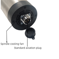 Motor Spindle Berpendingin Udara 2.2KW dengan Diameter 80mm dan Kecepatan Rotasi Tinggi serta Motor Spindle Presisi Tinggi untuk Pendinginan Udara