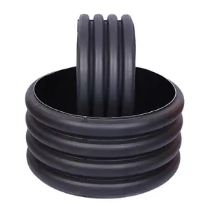 YiFang Wall Black Price Flexible Electrical Conduit Pipes Hdpe Double-Wall Corrugated Pipe