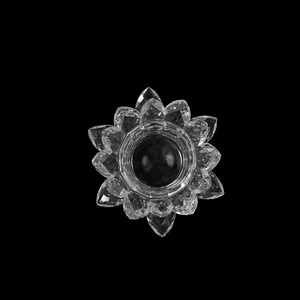 MH-H00103 commercio all'ingrosso decorazioni del partito di cristallo del fiore di loto votive supporto di candela - Product Image 3