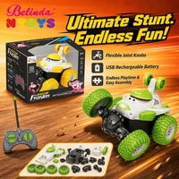 Belinda 360 °   Voiture RC de cascade à 360°, télécommandée 27 MHz, jouet pour enfants, 4 canaux, avec lumières, cadeau pour enfants