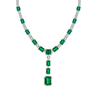Conjunto de Joyas de Lujo de Estilo Clásico con Corte Esmeralda Brillante para Compromiso, Boda o Fiesta, Plata de Ley 925 con Sintético para Mujer