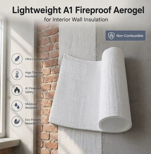 Couverture en aérogel flexible ignifuge de classe A1, écologique, 10 <span class=keywords><strong>mm</strong></span>, 0,020 W/mK, isolation thermique, certifiée CE, valeur R élevée - Product Image 1