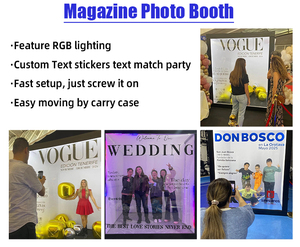 Boîte photomaton BM Magazine, cadre en tissu PVC, poteau Vogue, boîte photomaton, fond de <span class=keywords><strong>mariage</strong></span>, boîte photomaton, installation facile - Product Image 2