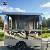 Remorque de restauration mobile robuste pour Poke Bowl, jus et aliments, certifiée DOT