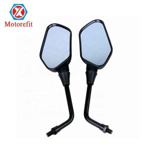 Motorefit Nero Moto Specchi Retrovisori Per Yamaha <span class=keywords><strong>Zuma</strong></span> 50 YW50 Suzuki Kawasaki Universale Del Motociclo Specchi Retrovisori - Product Image 1