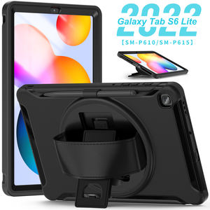 Étuis pour tablette robustes pour <span class=keywords><strong>Samsung</strong></span> <span class=keywords><strong>Galaxy</strong></span> <span class=keywords><strong>Tab</strong></span> <span class=keywords><strong>S6</strong></span> <span class=keywords><strong>Lite</strong></span> 10.4 ''P610 P615 porte-crayon PC Silicone souple antichoc béquille couvre - Product Image 2