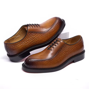 Chaussures Oxford formelles pour hommes, à lacets, imperméables, en cuir véritable, fabriquées à la main, style EVERGREEN, best-seller 2025 - Product Image 5