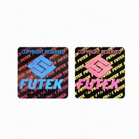Etiqueta Adhesiva Cuadrada Personalizada Holográfica Impermeable Anti-Falsificación con Patrón de Guilloché Fino para Sellado de Seguridad en Envases de Aceite Comestible