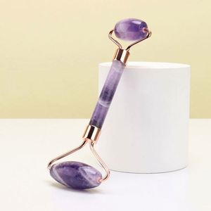 Juego de Rodillo de Jade y Gua Sha de Amatista para Uso Diario, Tendencia 2025, para Mujeres, Gadgets de Belleza y Productos de Cuidado Personal de la Piel - Product Image 1