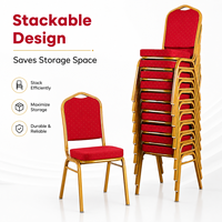 Chaise de banquet classique avec structure en fer et assise en mousse, empilable, pour hôtels, mariages, salons, parcs, vente en gros directe d'usine, personnalisation OEM