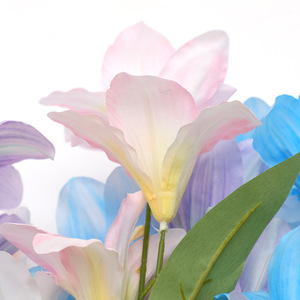 Fleurs de lys artificielles à trois branches Sayuri Mihara, 70 cm de haut, décoration de mariage, matériaux floraux de simulation - Product Image 2