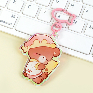 พวงกุญแจเคลือบอีพ็อกซี่ลายการ์ตูนน่า<span class=keywords><strong>รัก</strong></span> สไตล์ใหม่ สีสันสดใส ปั๊มฟอยล์ สร้างสรรค์  แบบกำหนดเองได้ - Product Image 3