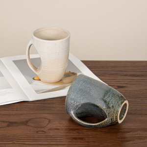 Unique Handmade Pottery Tea Cup Vintage Coffee Mug for Office and Home - Product Image 4