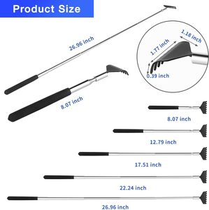 Custom Logo Portable Extendable <strong>Back</strong> <strong>Scratcher</strong> Stainless Steel Telescoping Tool Present Packaging Long Shape <strong>Back</strong> <strong>Scratcher</strong> - Product Image 2